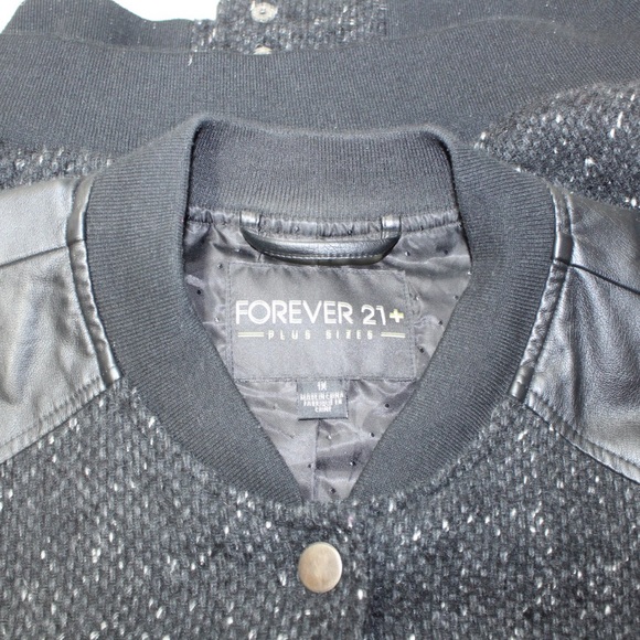 Forever 21 Plus Size 1X varsity Letterman jacket - Picture 3 of 6